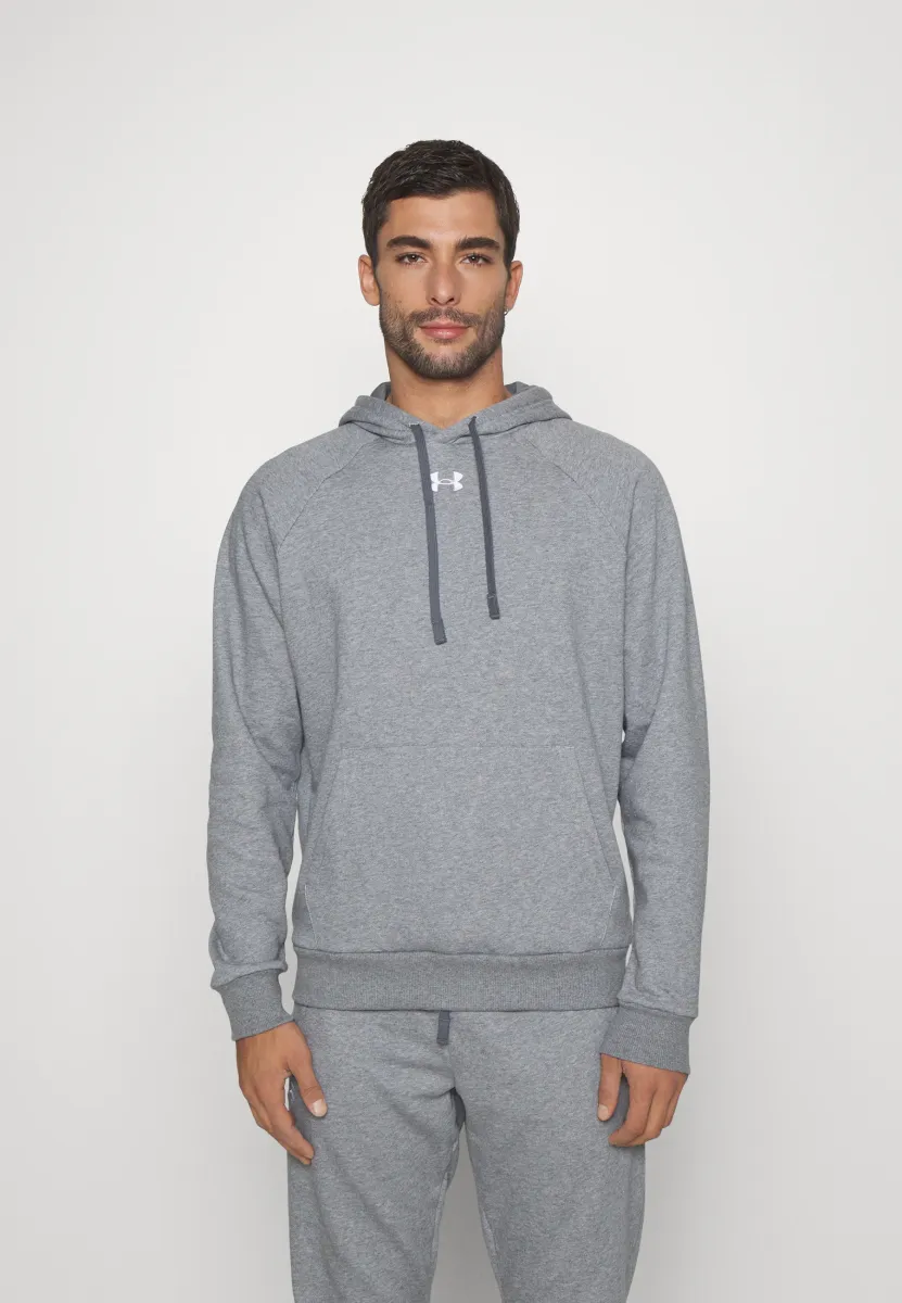 RIVAL FLEECE - Kapuzenpullover - castlerock light heather/white