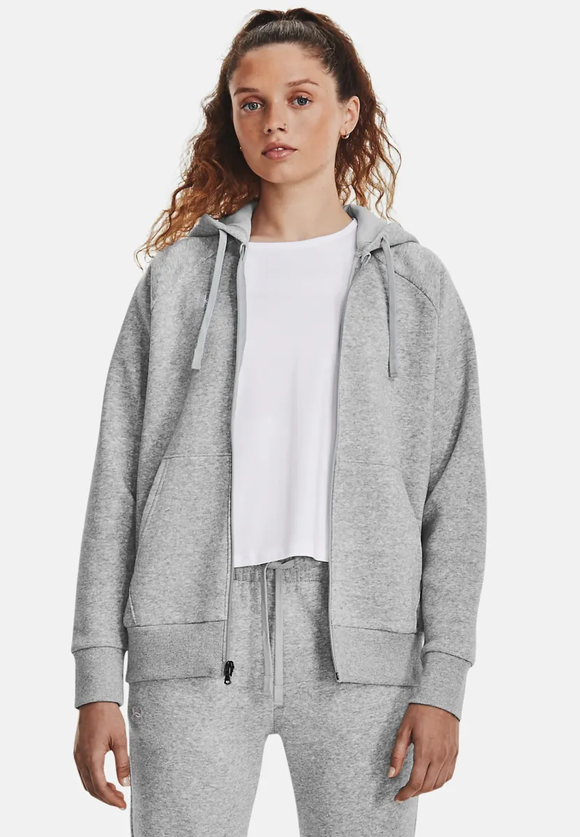 RIVAL FLEECE - Sweatjacke - mod gray light heather   white