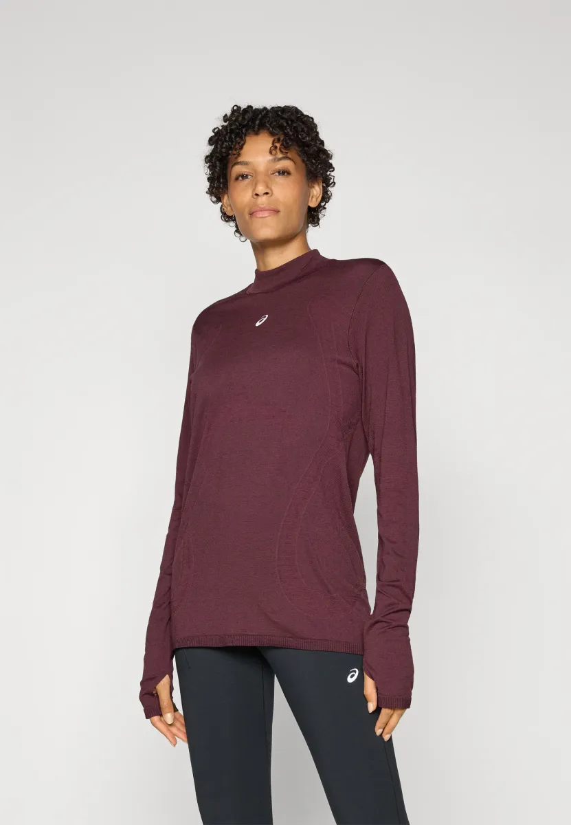 ROAD WINTER SEAMLESS TOP - Langarmshirt - dark currant