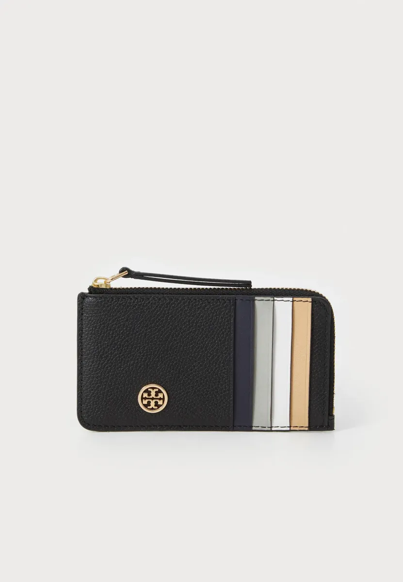 ROBINSON PEBBLED ZIP CARD CASE - Geldbörse - black