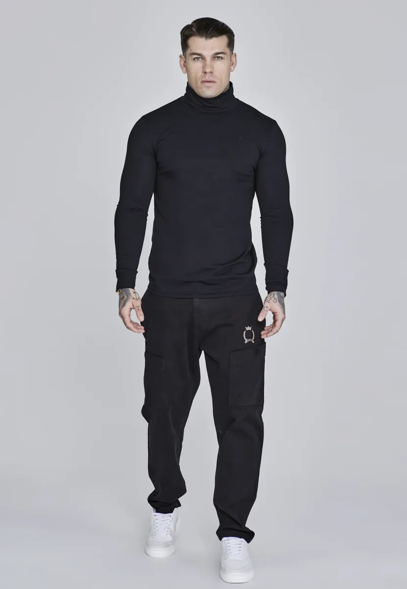 ROLL NECK - Langarmshirt - black