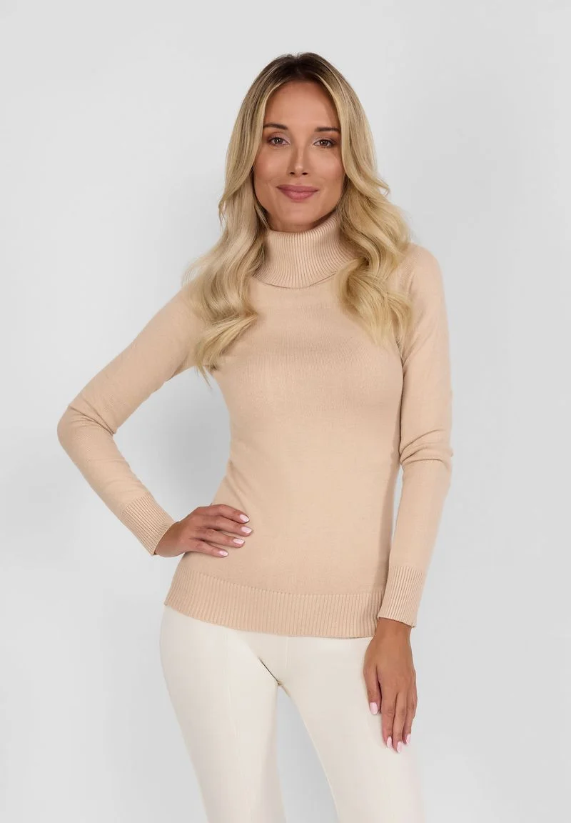 ROLL NECK - Strickpullover - beige