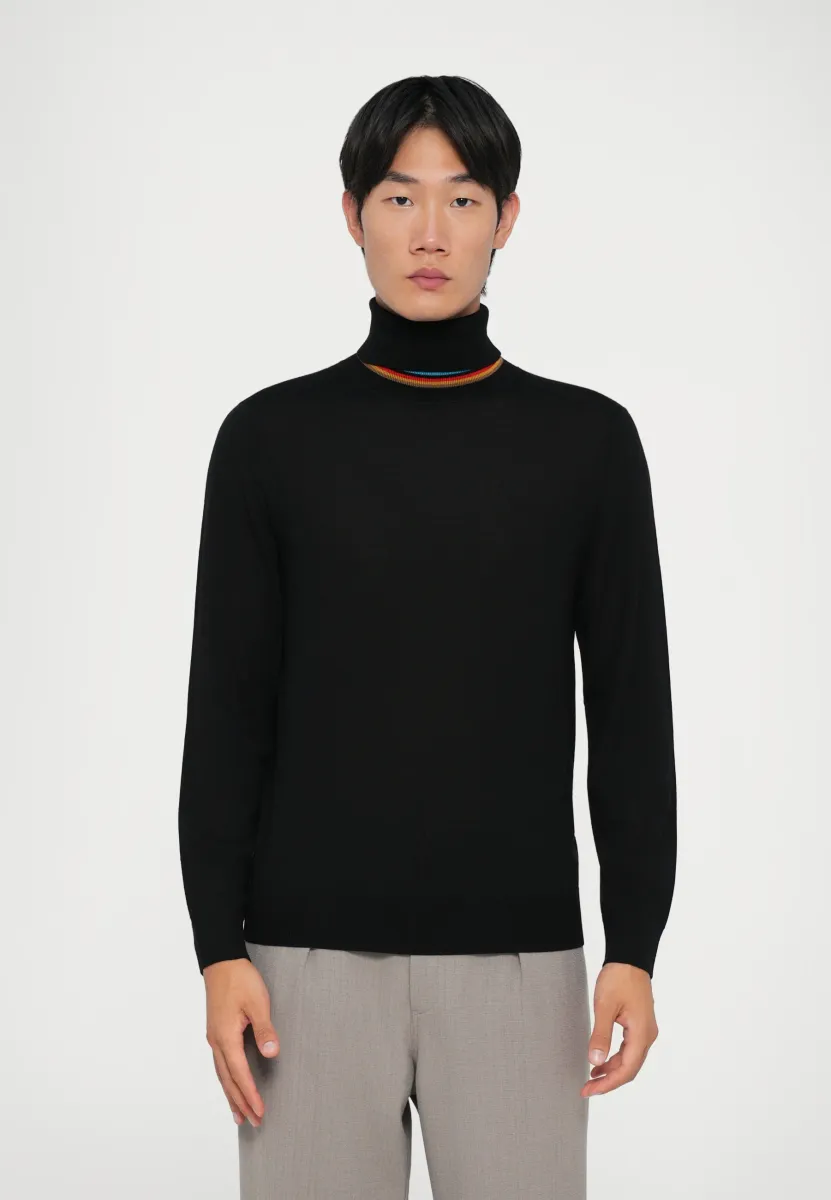 ROLL NECK - Strickpullover - black