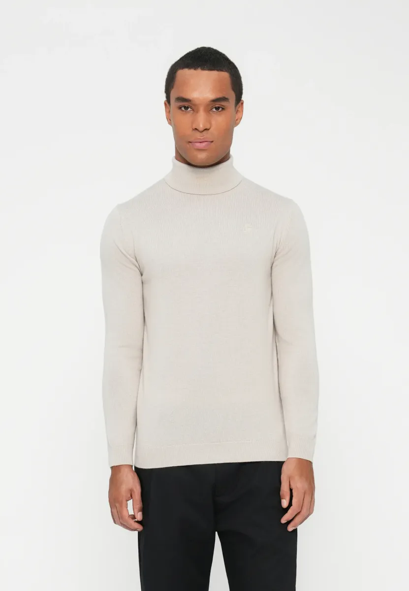 ROLL NECK - Strickpullover - sand