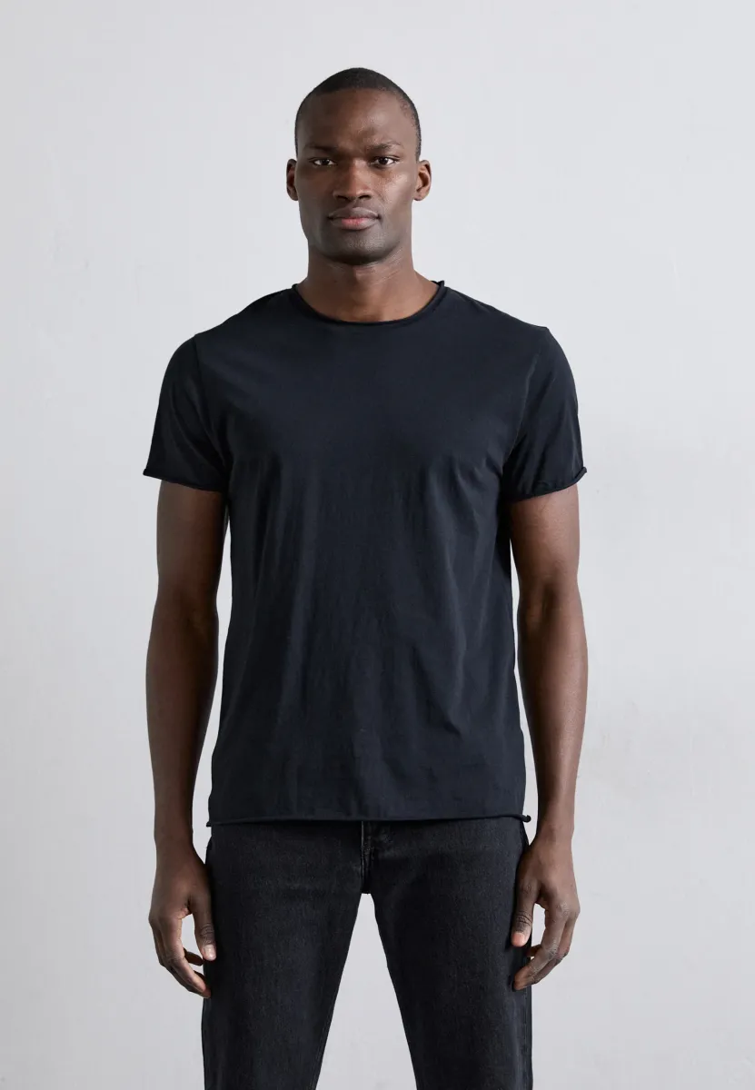 ROLL NECK TEE - T-Shirt basic - black
