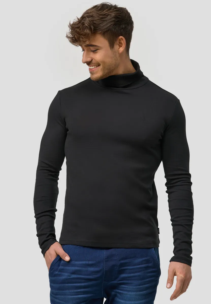 ROLLKRAGEN EAGON - Strickpullover - black