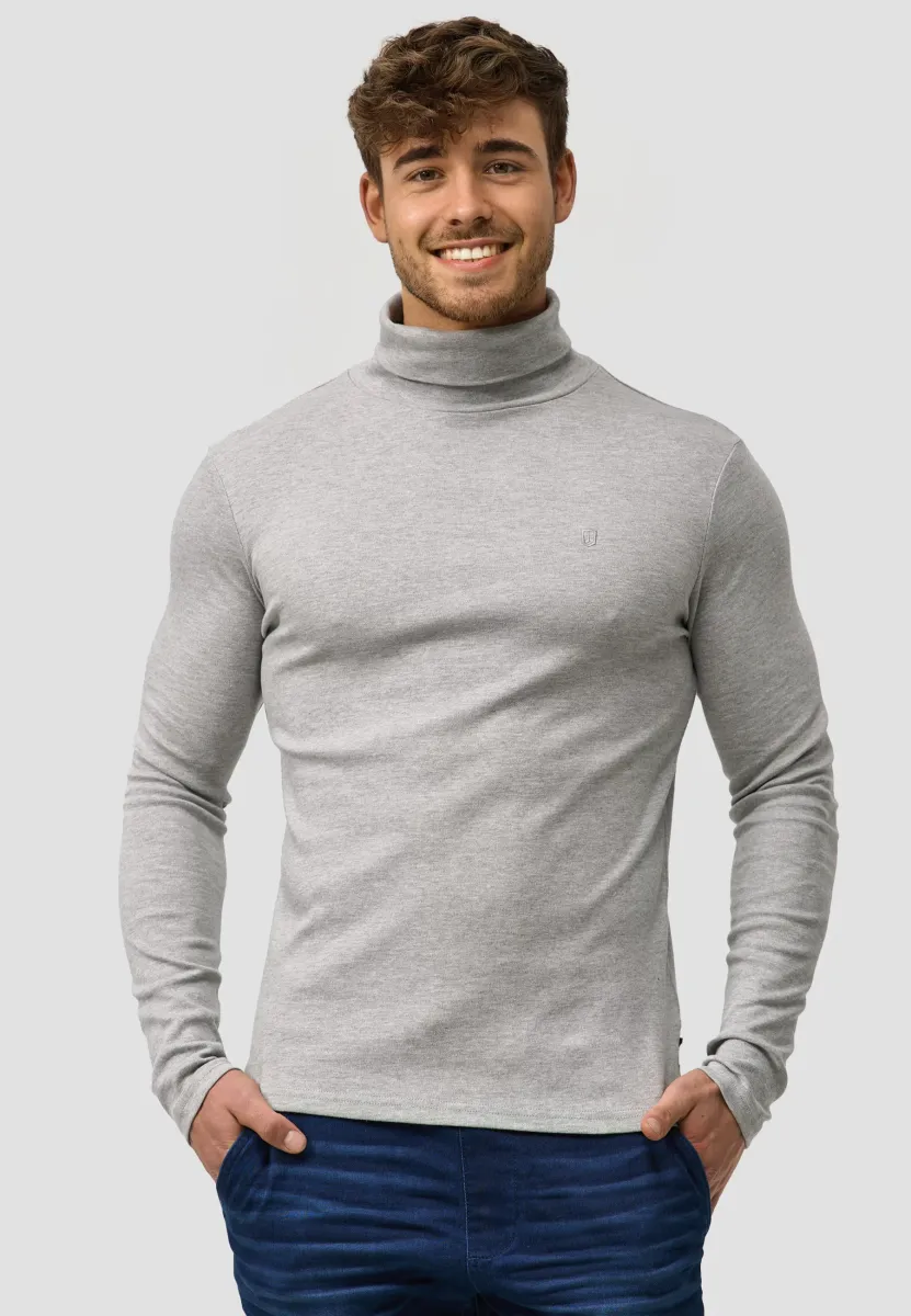 ROLLKRAGEN EAGON - Strickpullover - grey mix