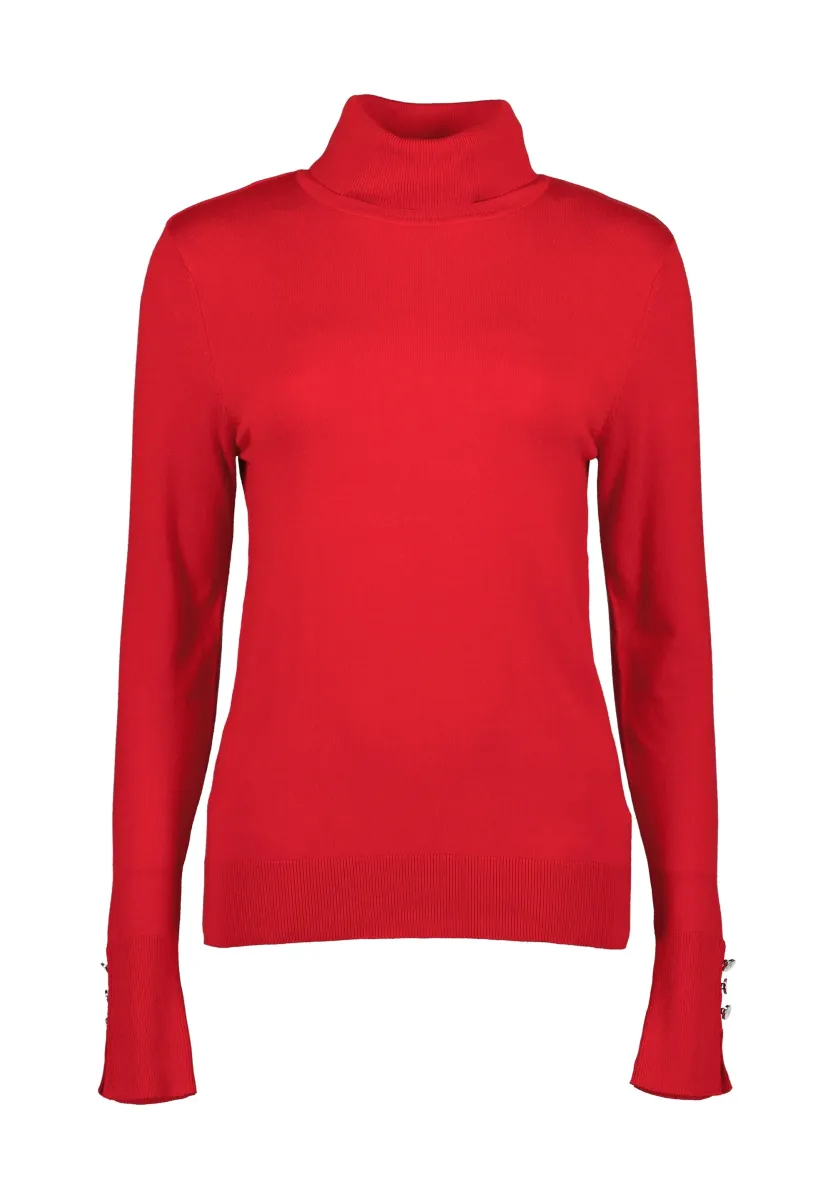 ROLLKRAGEN ESSENTIALS - Strickpullover - rot