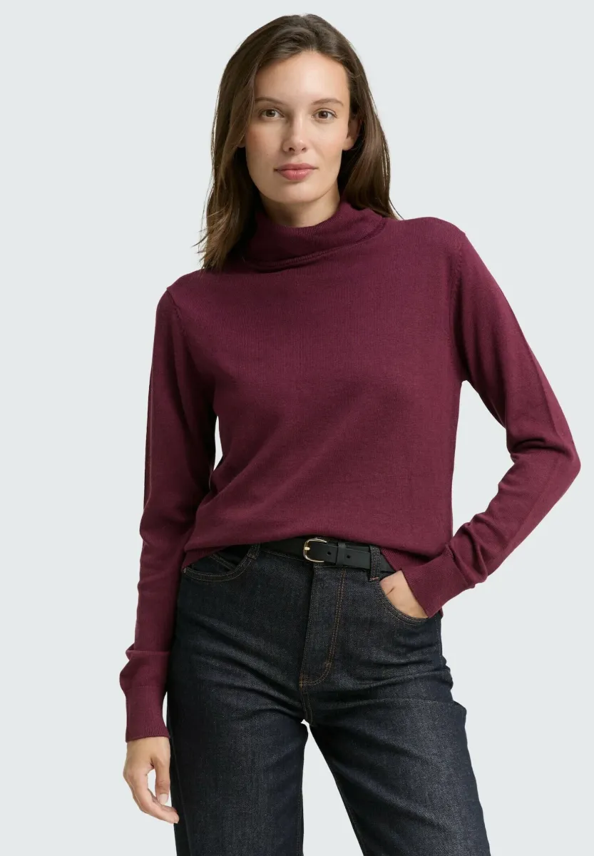 ROLLKRAGEN - Strickpullover - bordeaux red