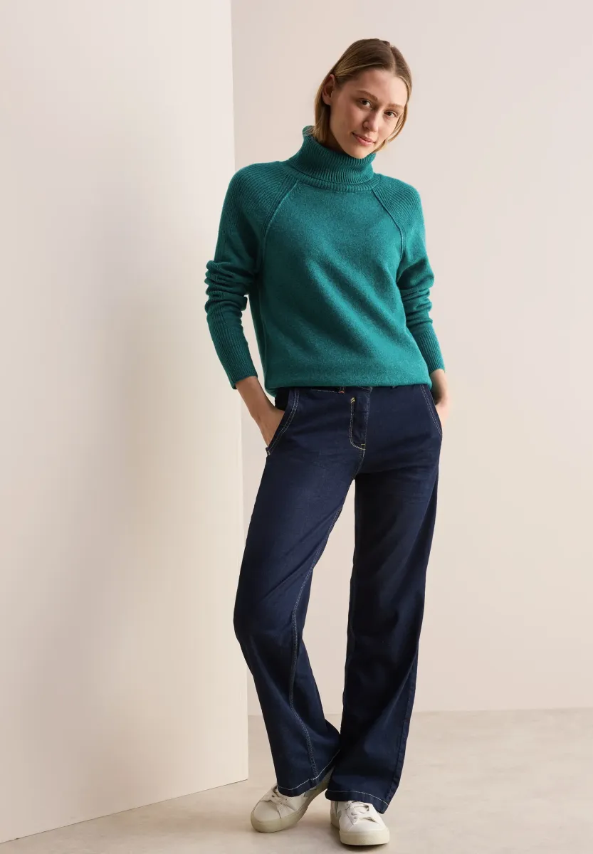 ROLLKRAGEN - Strickpullover - grün