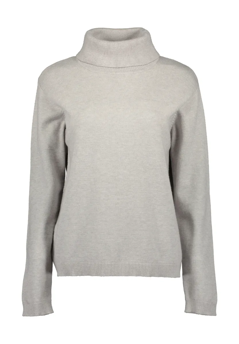 ROLLKRAGEN - Strickpullover - hell grau