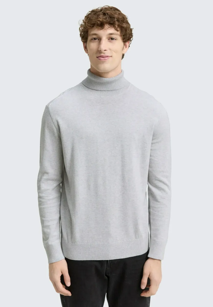 ROLLKRAGEN - Strickpullover - light stone grey melange