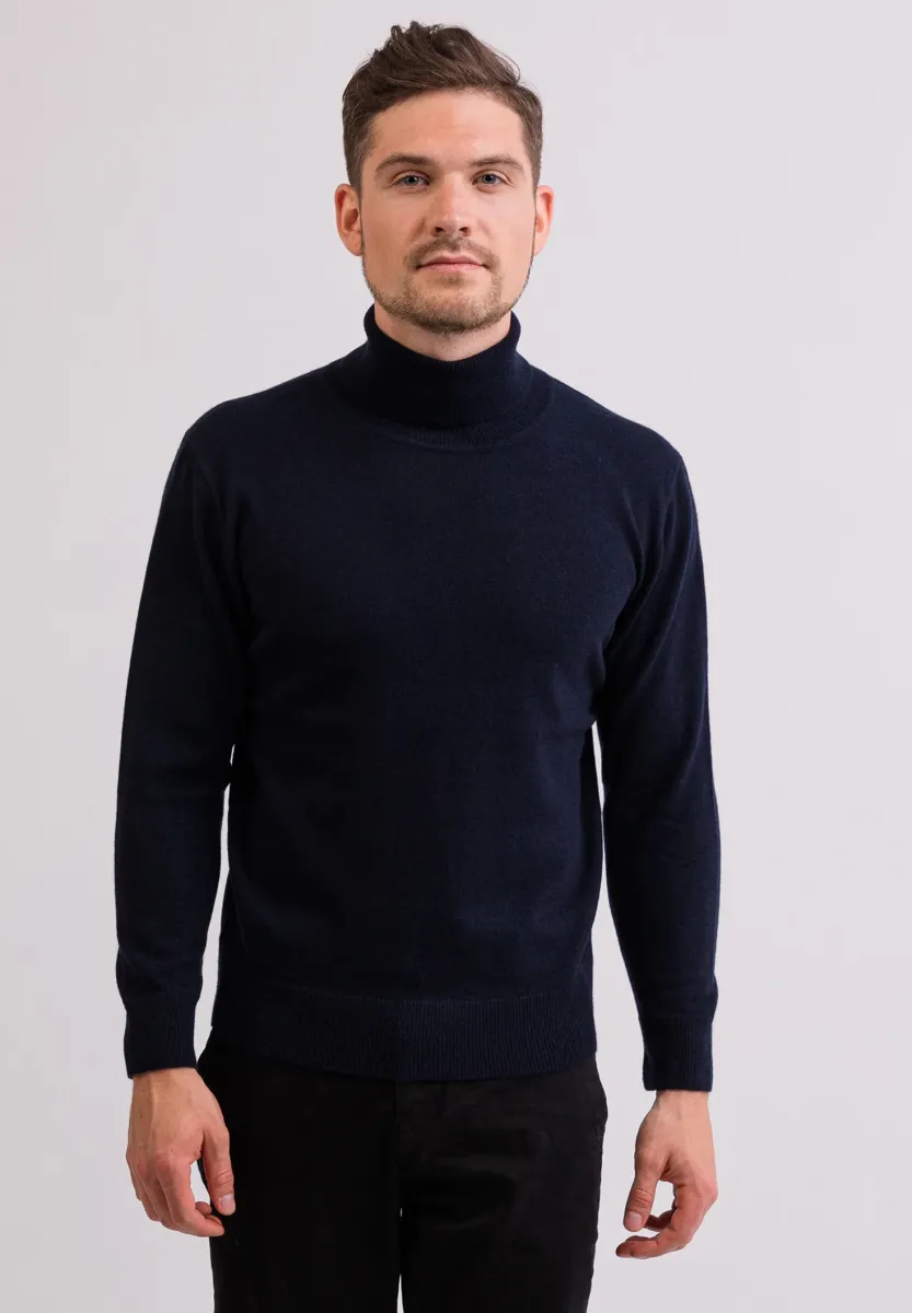 ROLLKRAGEN  - Strickpullover - marine blau
