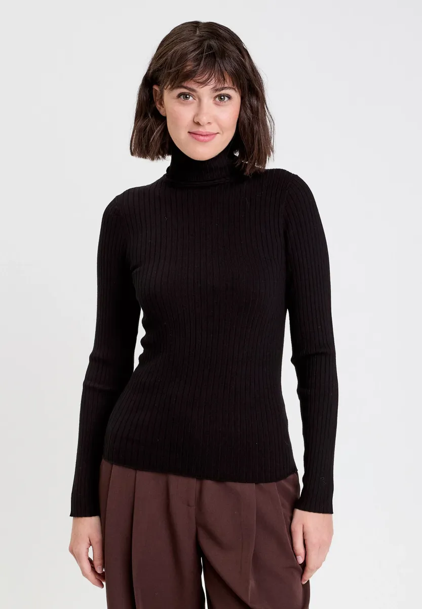 ROLLKRAGEN - Strickpullover - noir