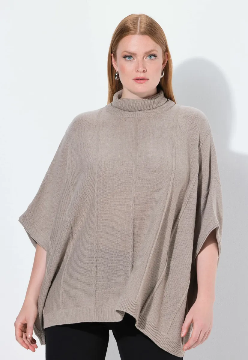 ROLLKRAGEN - Strickpullover - pale brown