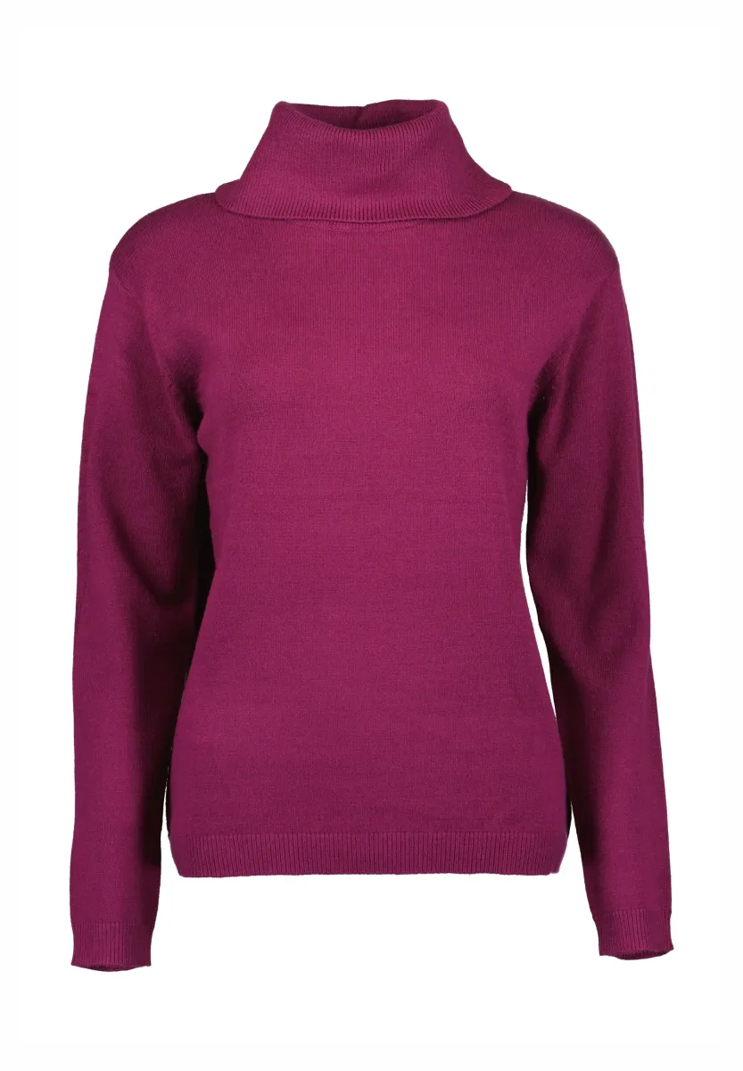ROLLKRAGEN - Strickpullover - wein