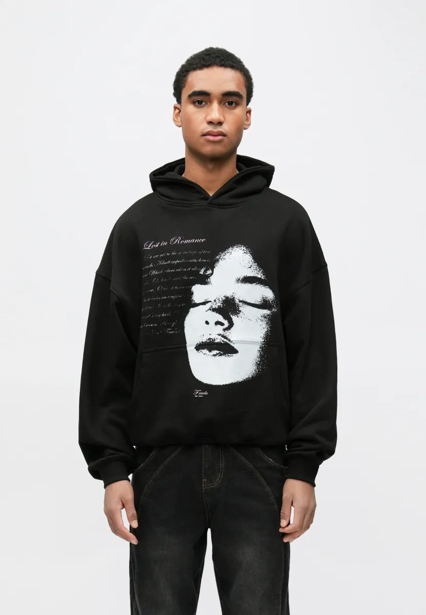 ROMANCE HOODIE - Kapuzenpullover - black