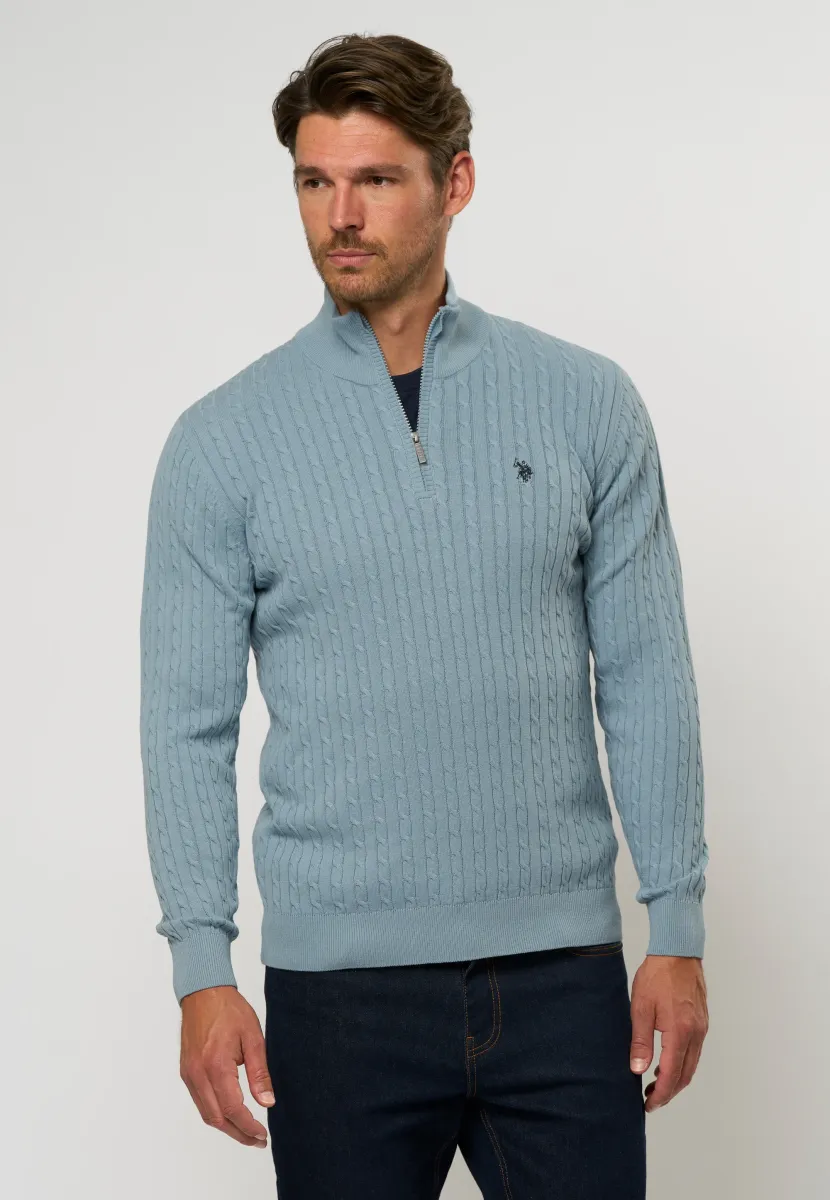 ROMEO - Strickpullover - dusty blue