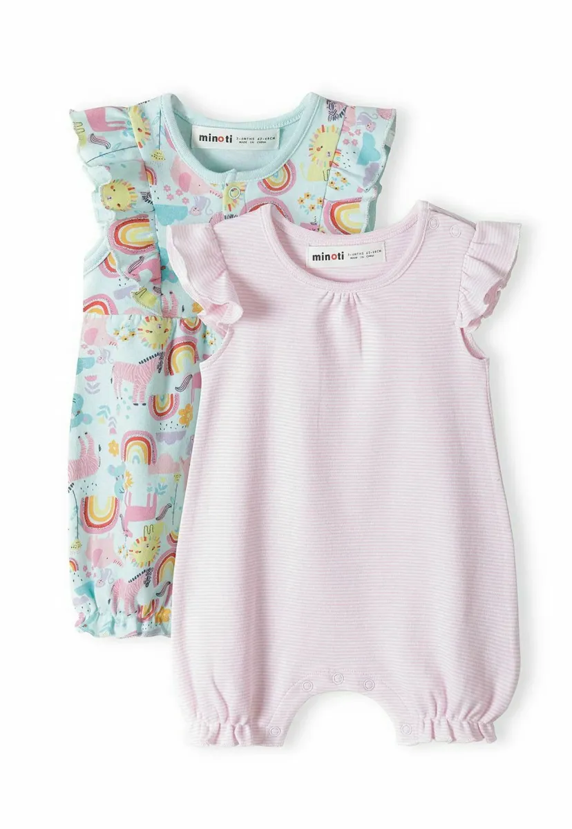 ROMPERS 2 PACK - Jumpsuit - teal light pink