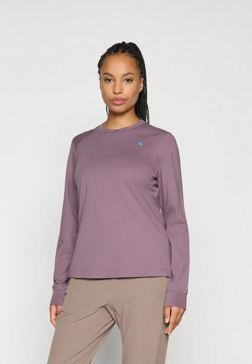 ROOT LOGO TEE - Langarmshirt - black plum