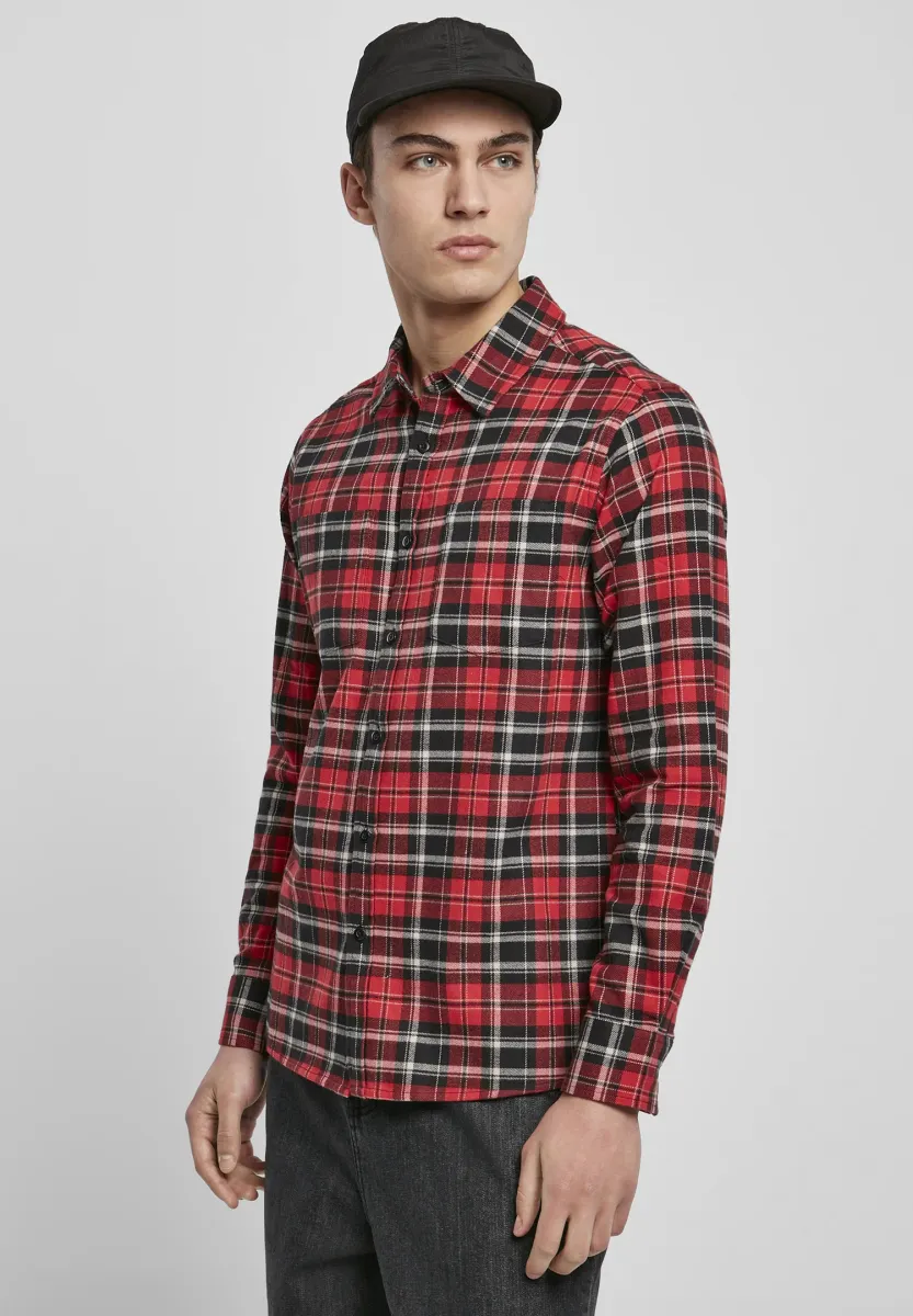 ROOTS - Hemd - red/black/white