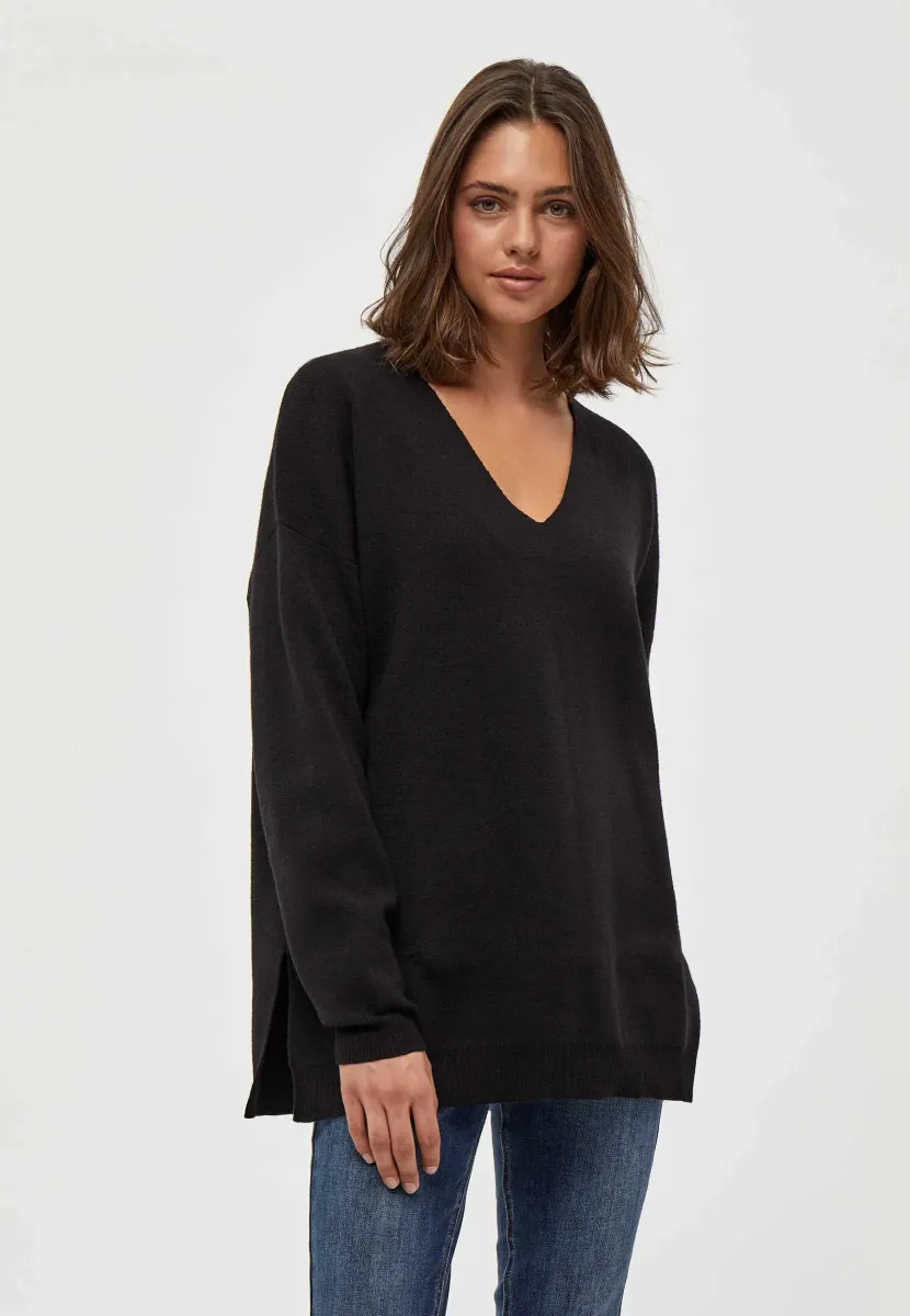 ROSALIA LONG - Strickpullover - black