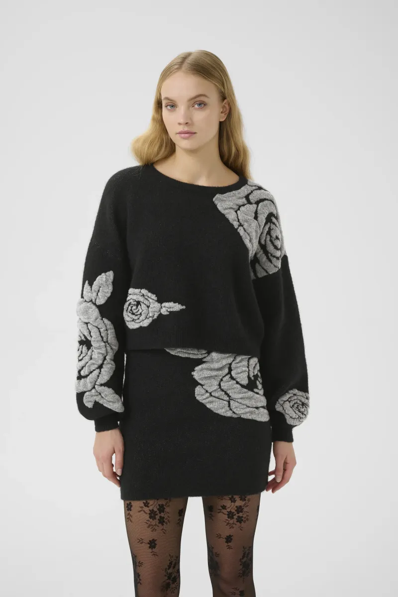 ROSALY - Strickpullover - black
