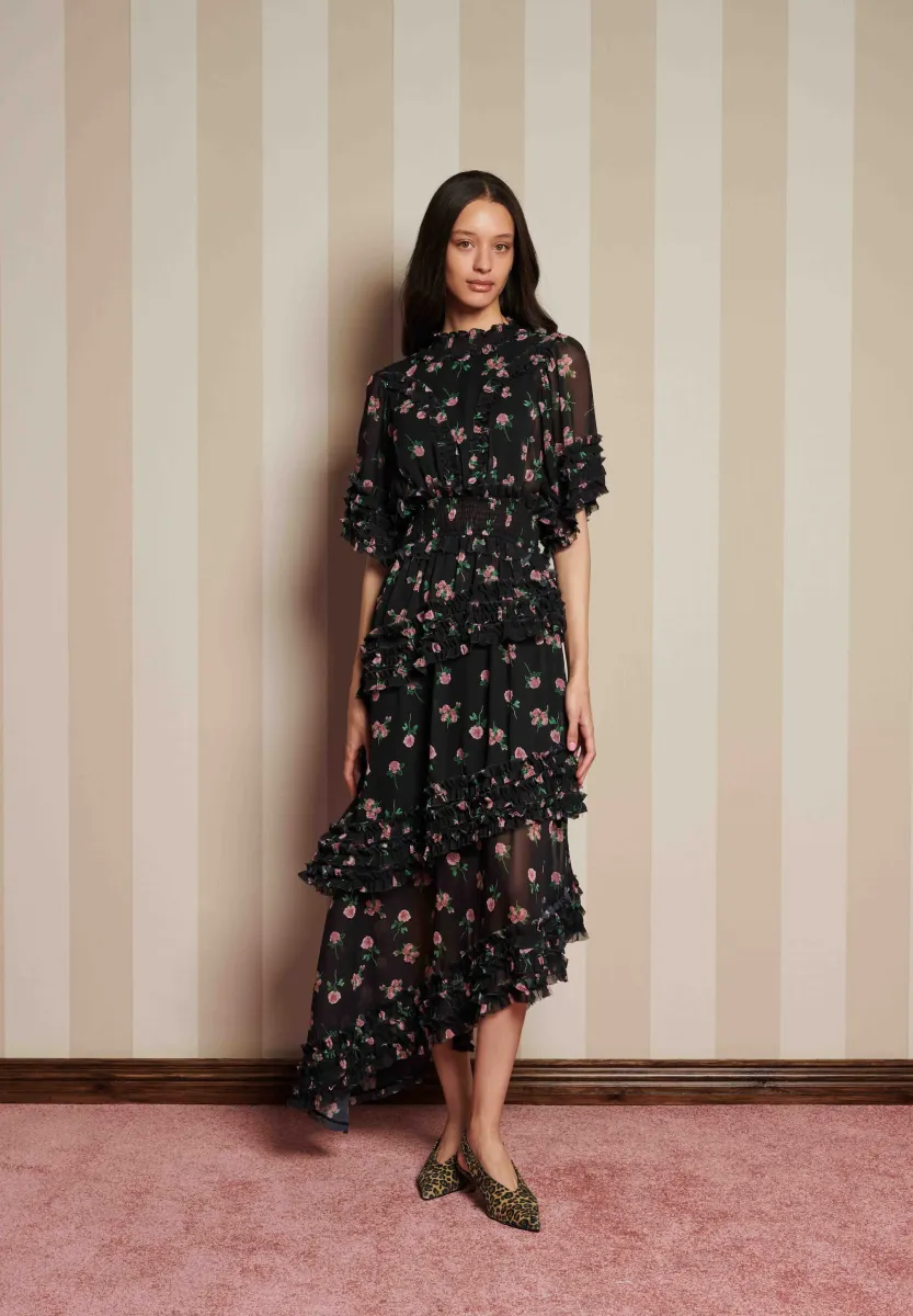 ROSE WAY ASYMMETRIC - Freizeitkleid - black