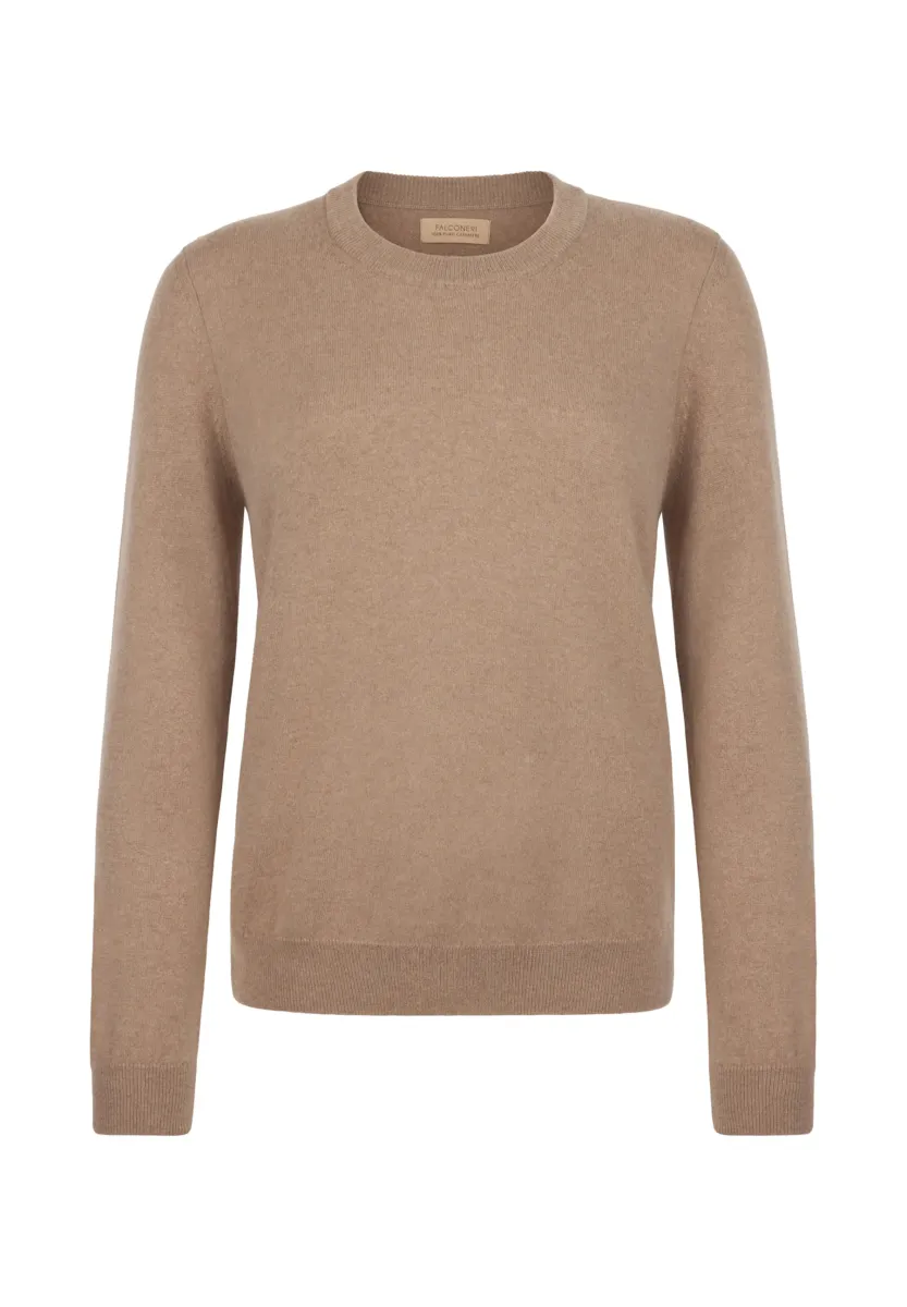 ROUND NECK - Strickpullover - natürlich wheat blend