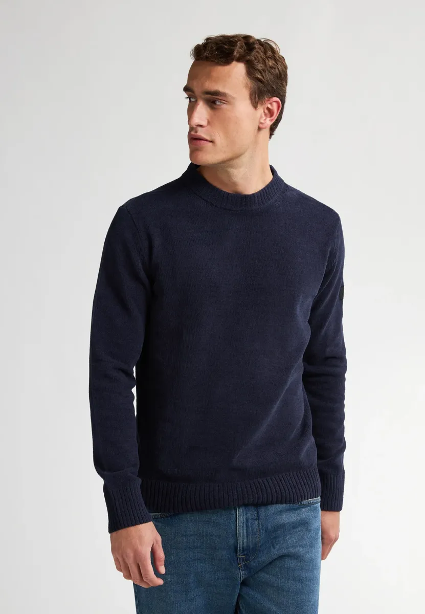 ROUND NECK - Strickpullover - royal navy