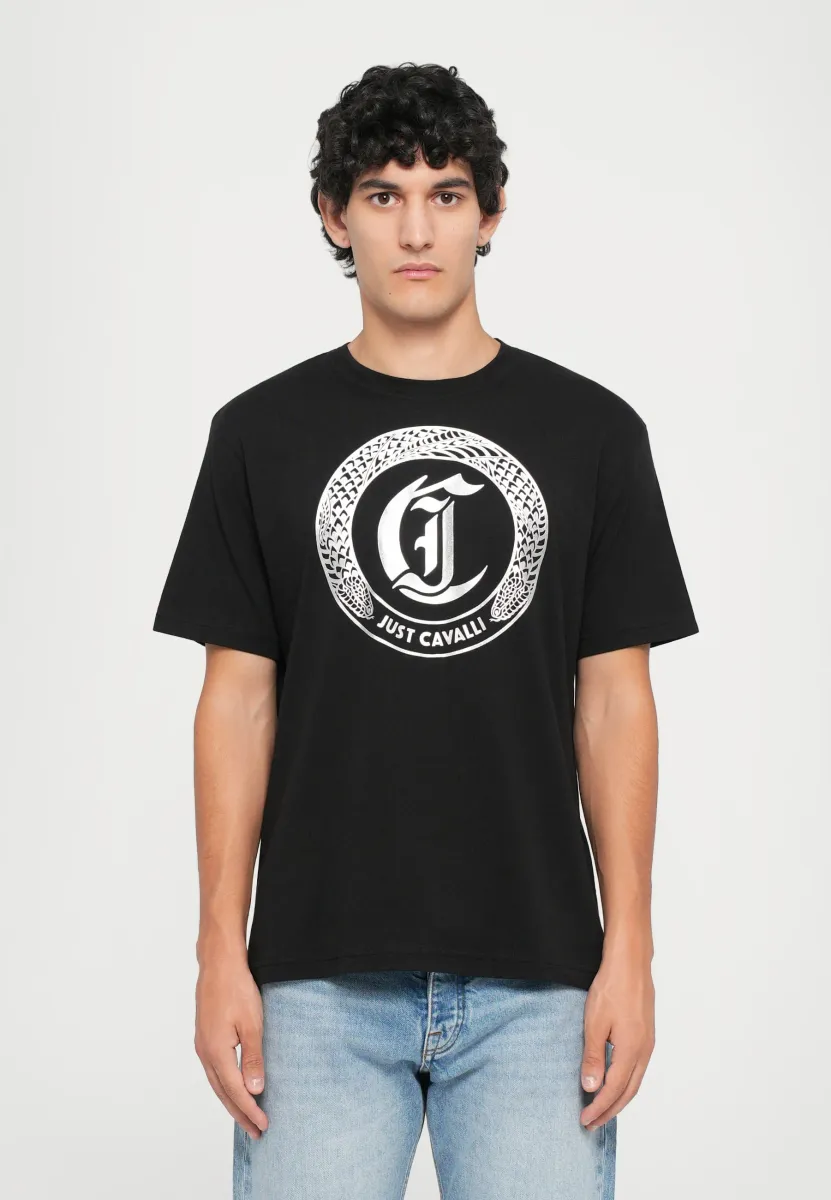 ROUND SNAKE - T-Shirt print - black