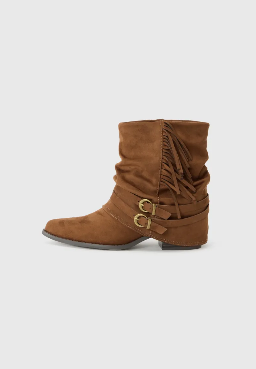 ROWDY - Cowboy-/Bikerstiefelette - dark beige