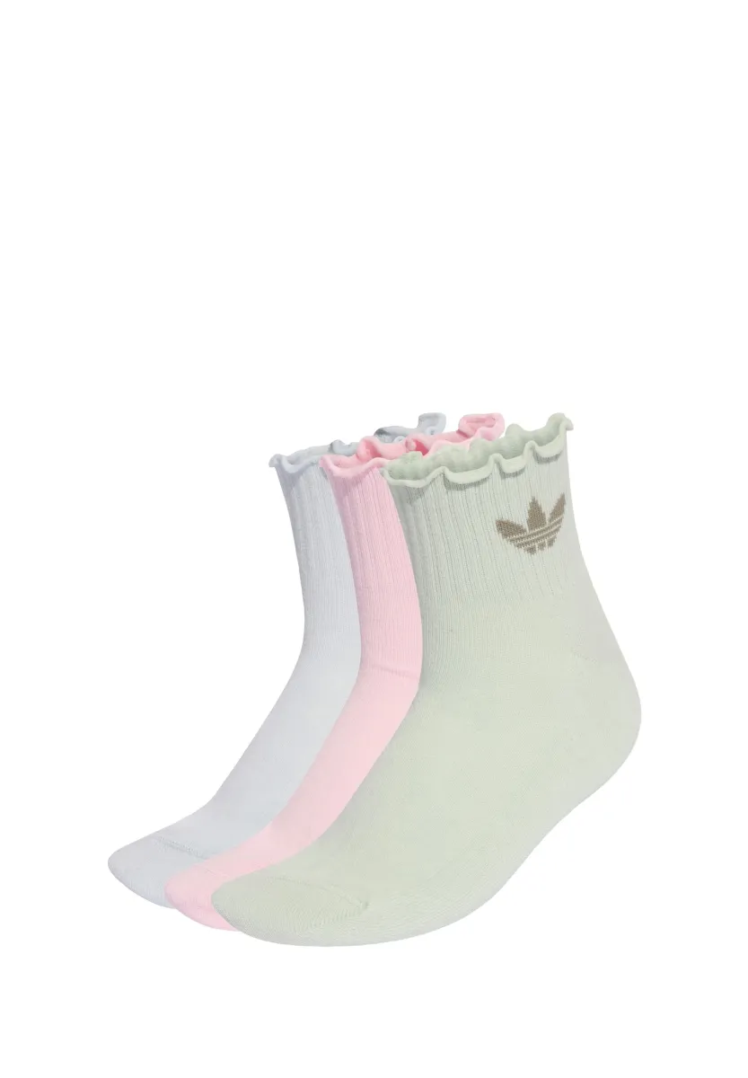 RUFFLE 3 PAIRS - Socken - clear pink linen green halo blue