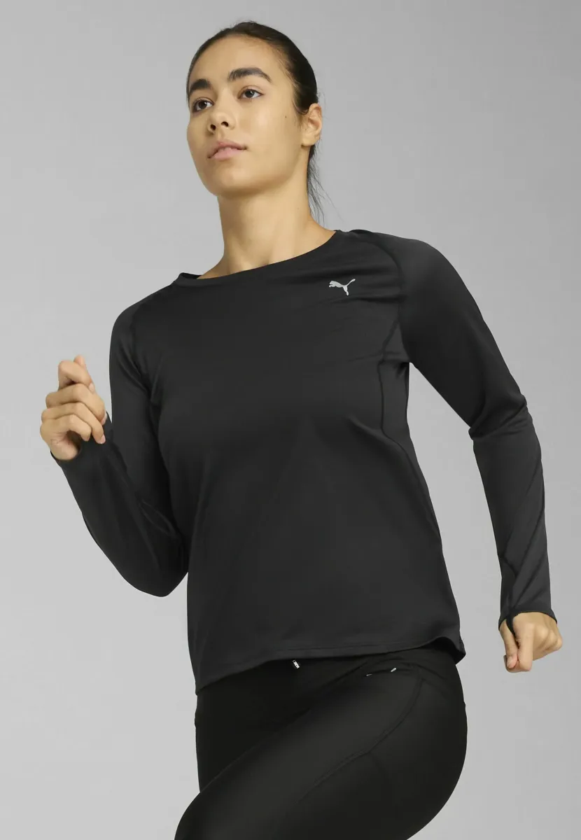 RUN VELOCITY LONG SLEEVE - Langarmshirt - puma black