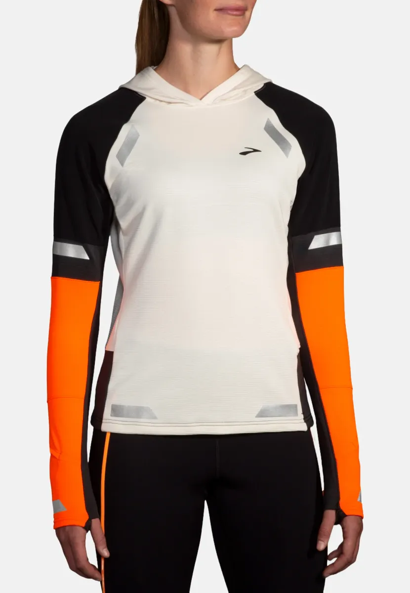 RUN VISIBLE THERMAL 2.0 - Langarmshirt - ecru fluoro flash black