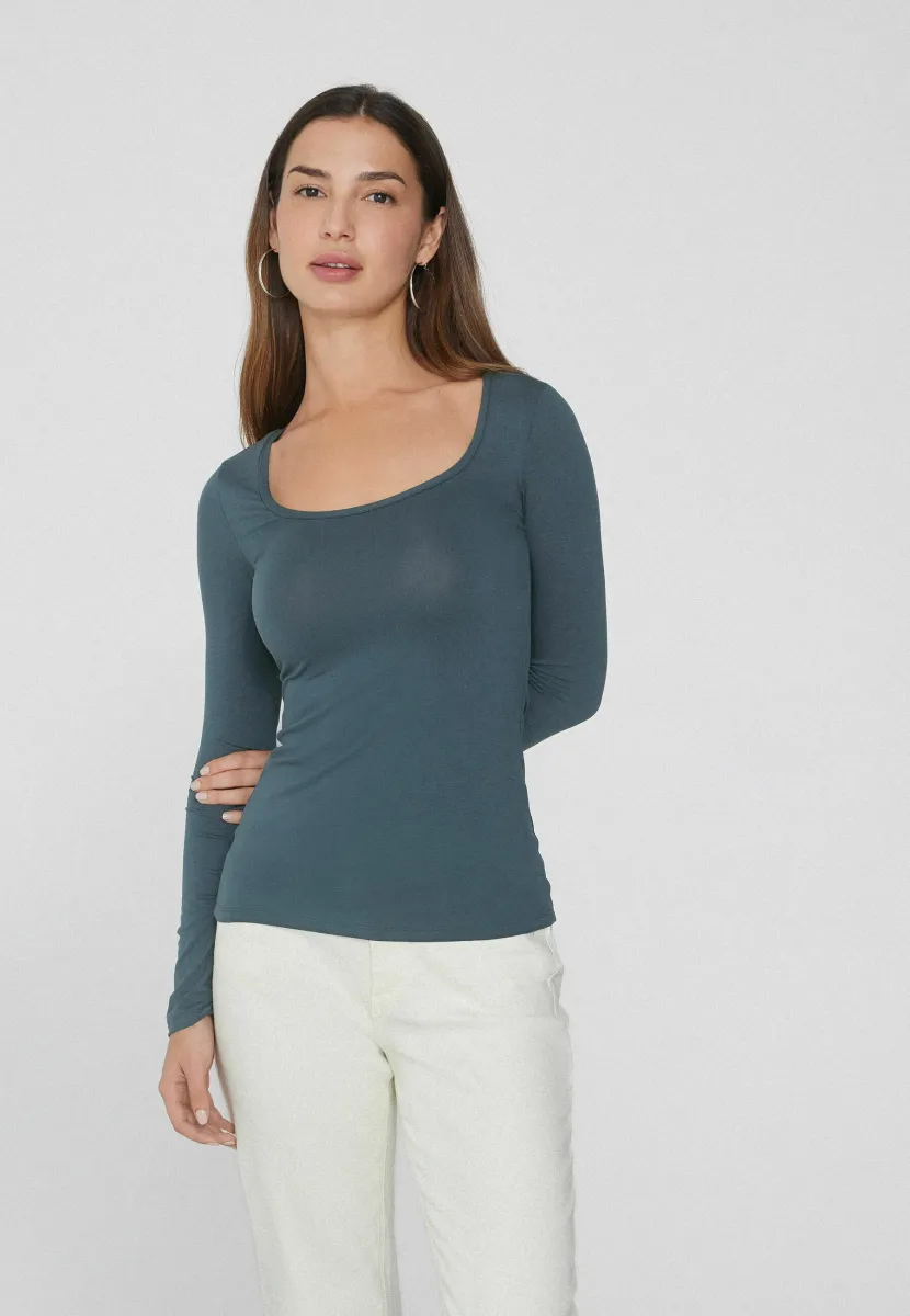 RUND AUSSCHNITT  - Langarmshirt - dark grey