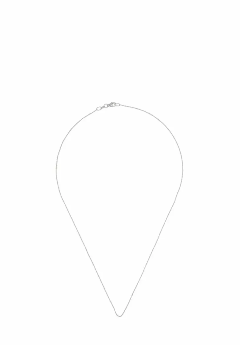 RUNDANKER 50CM - Halskette - weißgoldfarben