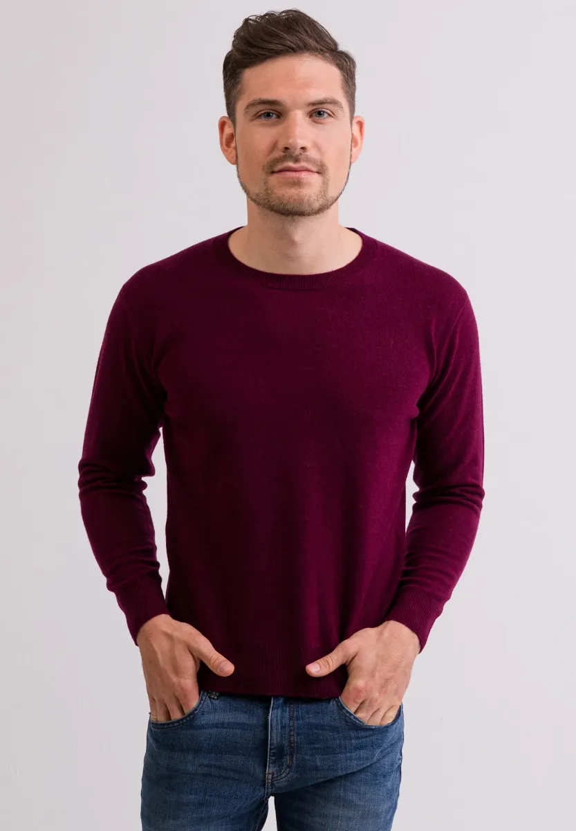 RUNDHALS  - Strickpullover - cranberry rot
