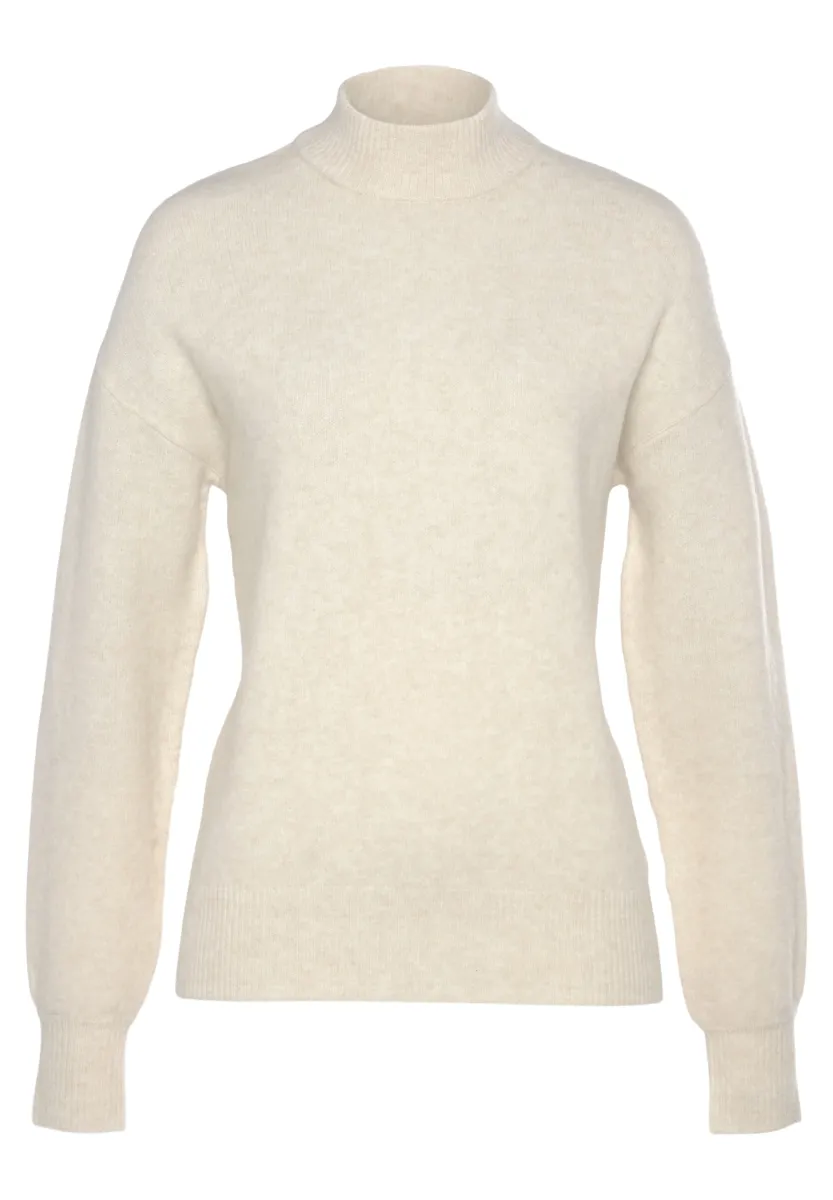 RUNDHALS - Strickpullover - creme