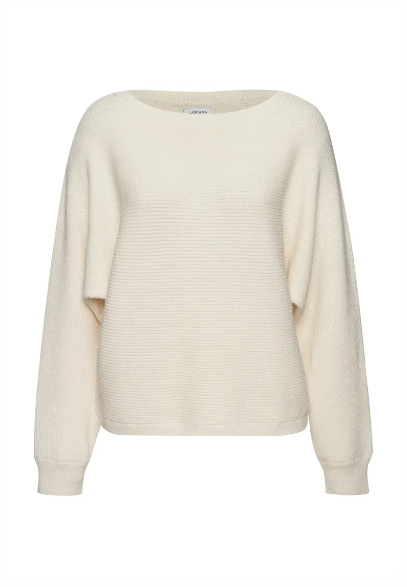 RUNDHALS - Strickpullover - creme