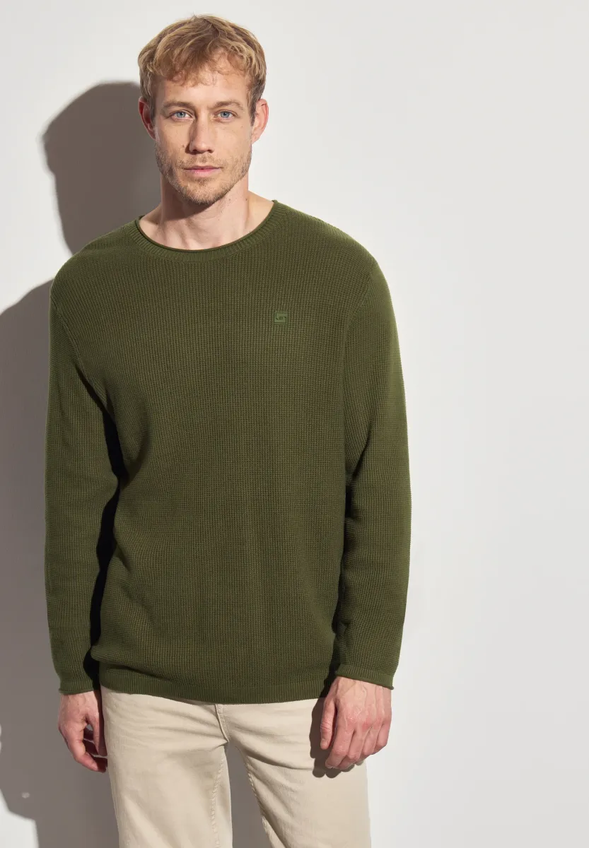 RUNDHALS  - Strickpullover - grün