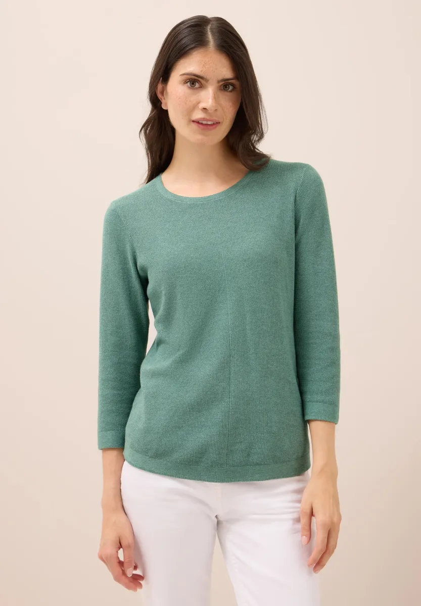 RUNDHALS - Strickpullover - grün