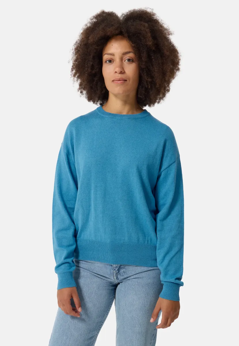 RUNDHALS  - Strickpullover - iceland blue