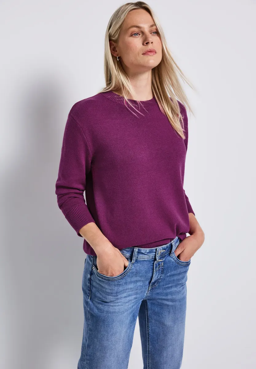 RUNDHALS - Strickpullover - pink
