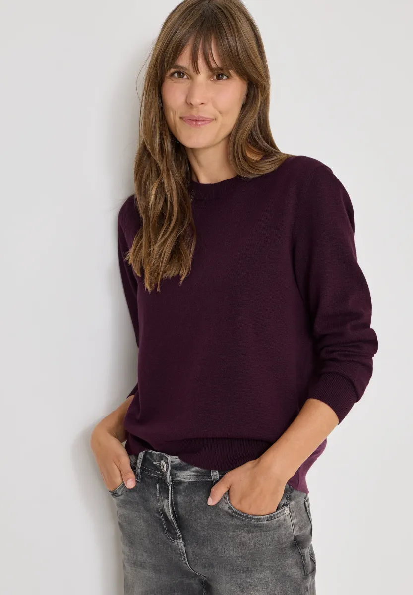 RUNDHALS - Strickpullover - rot