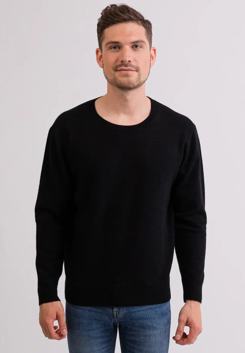 RUNDHALS  - Strickpullover - schwarz