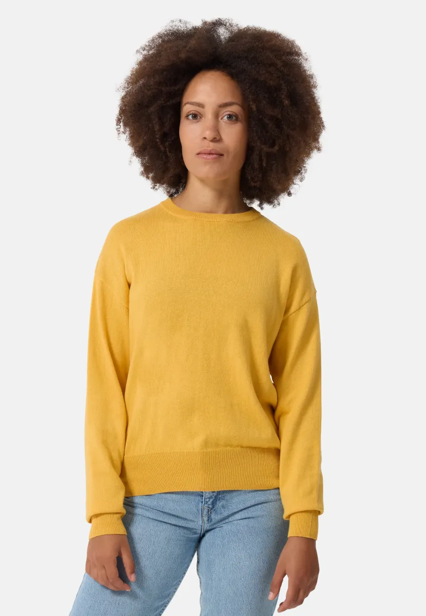 RUNDHALS  - Strickpullover - zitronengelb