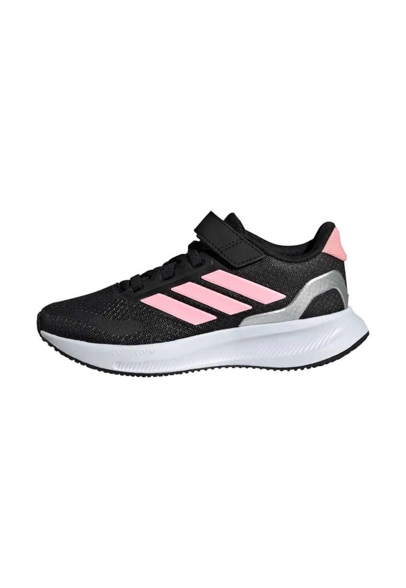 RUNFALCON 5 EL C - Laufschuh Straße - core black   pink spark   silver metallic