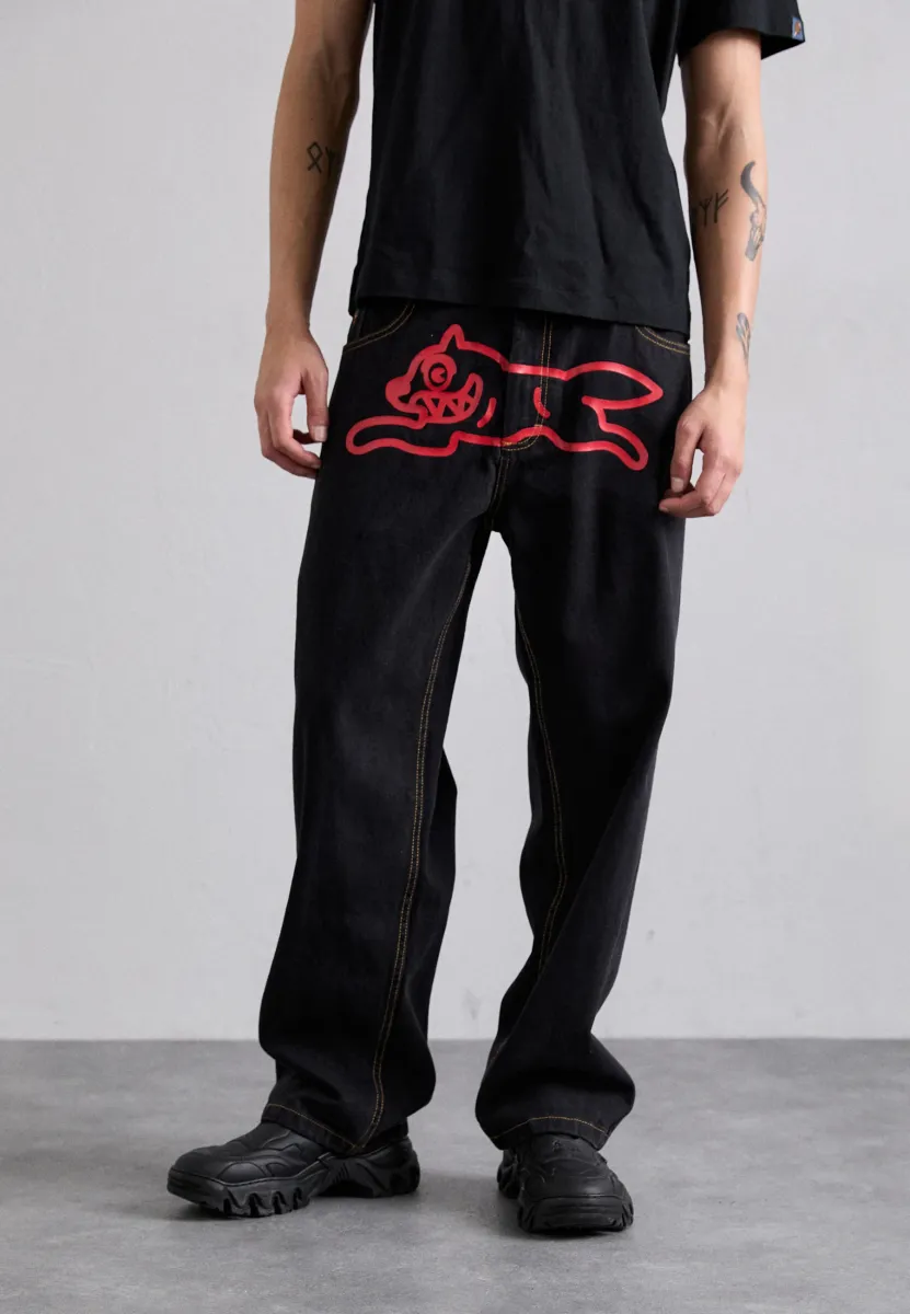 RUNNING DOG DOUBLE SCOOP PANT - Jeans Relaxed Fit - black