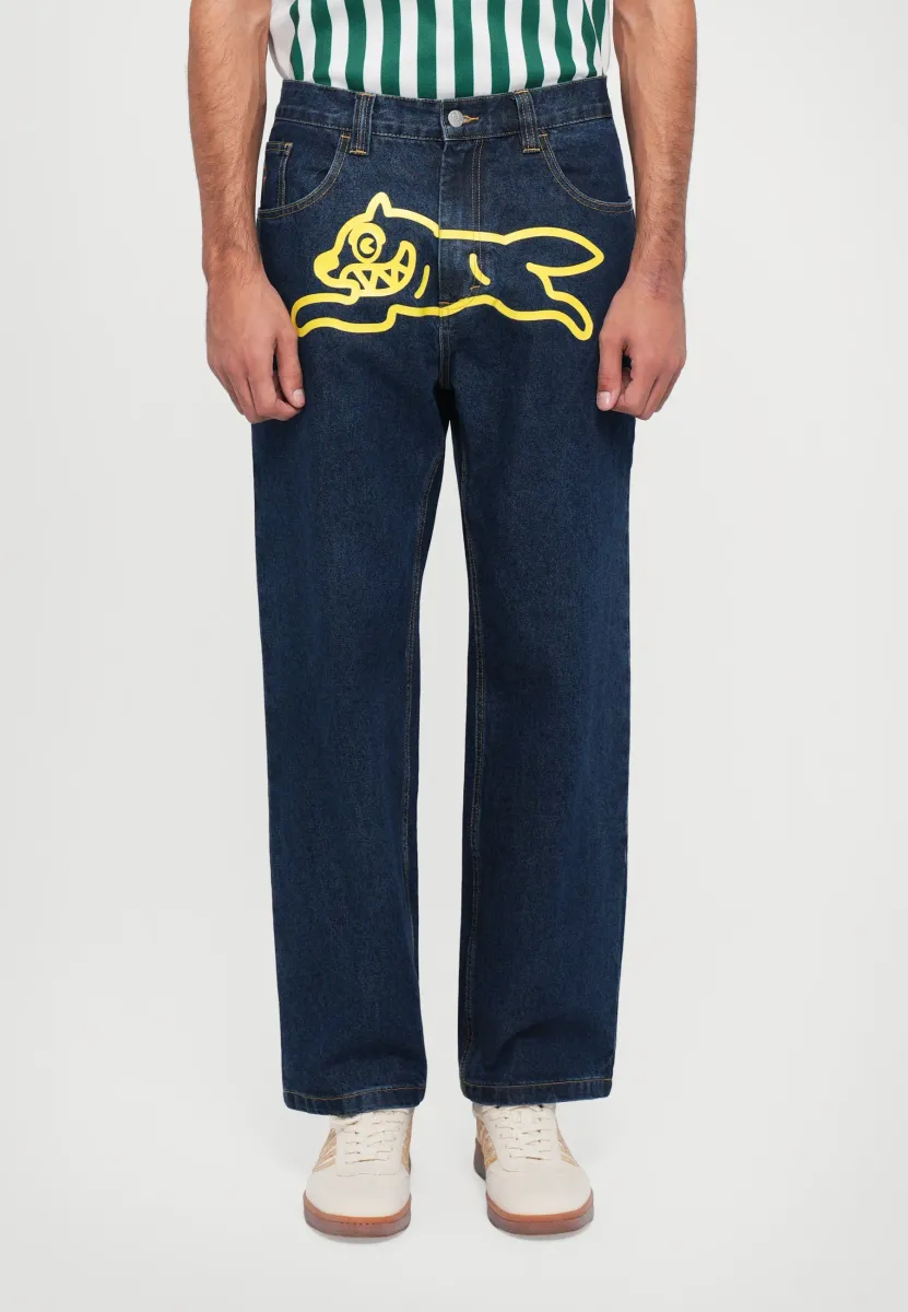 RUNNING DOG DOUBLE SCOOP PANTS - Jeans Straight Leg - indigo